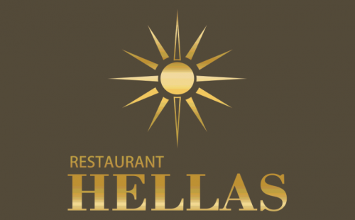 Banner Restaurant Hellas braun